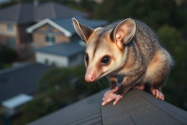 Possum in Endeavour Hills residential area